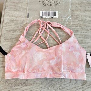 New Victoria's Secret Strappy Bra Medium Pink Tie Dye Bralette Sports NWT